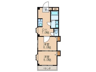 三熊ハイツ５号館の物件間取画像